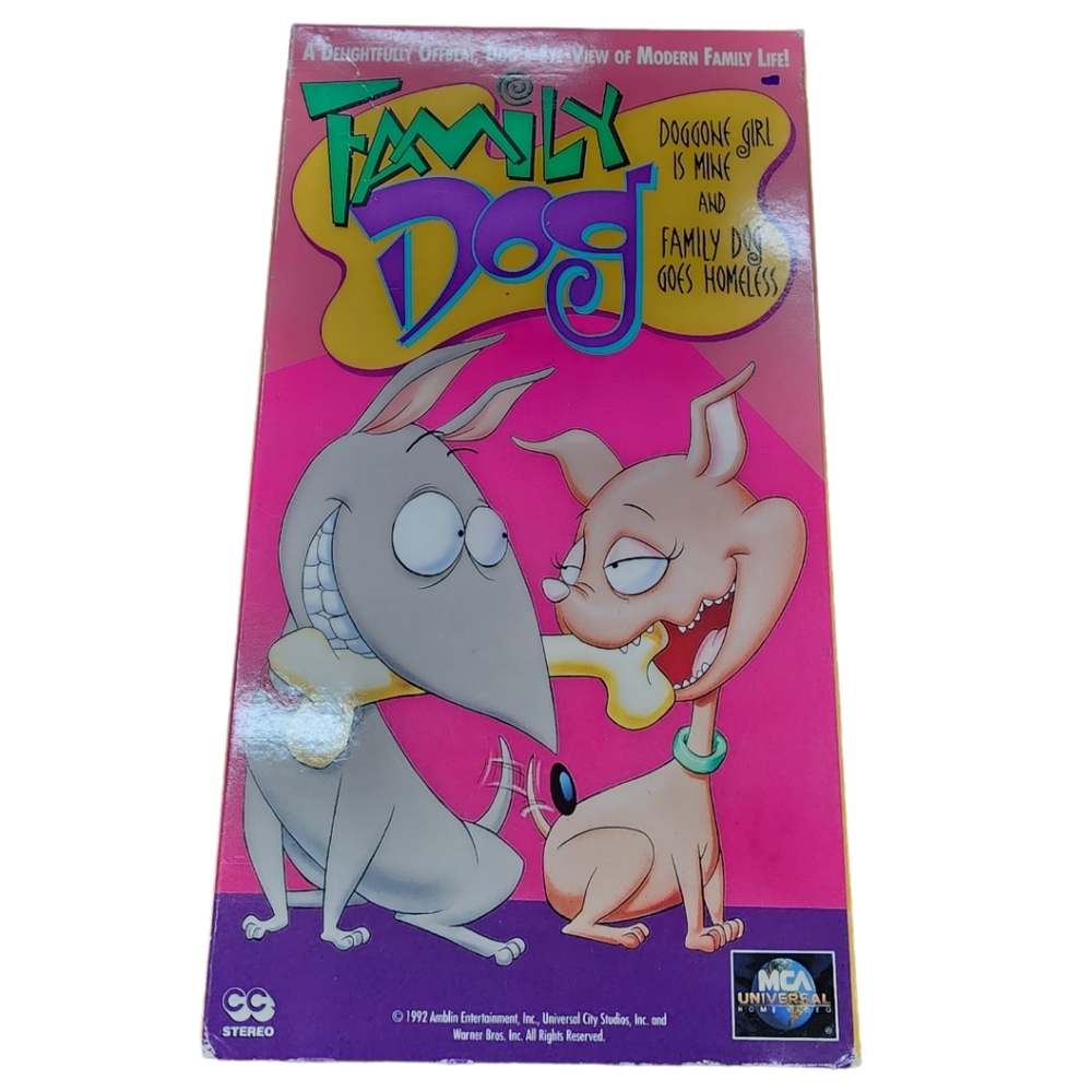 Family Dog Cult Animation Tim Burton Stephen Spielberg VHS Tape Rare